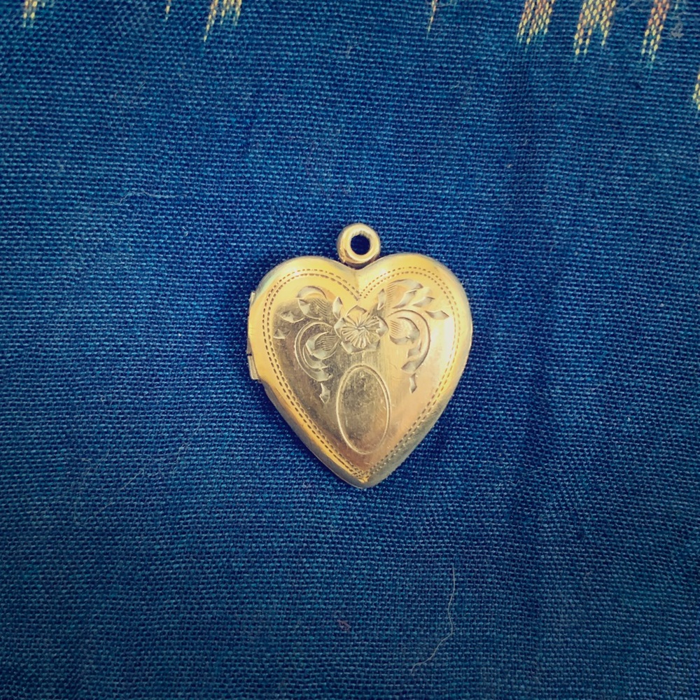 Gold heart locket